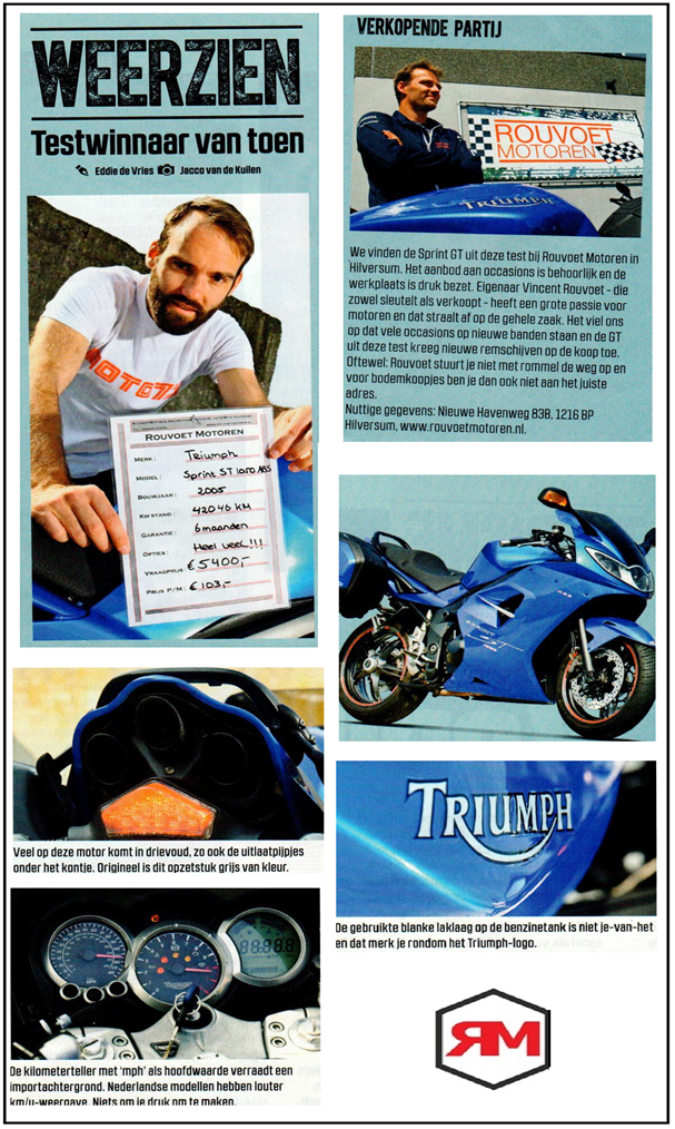 Rouvoet Motoren in de media Moto73